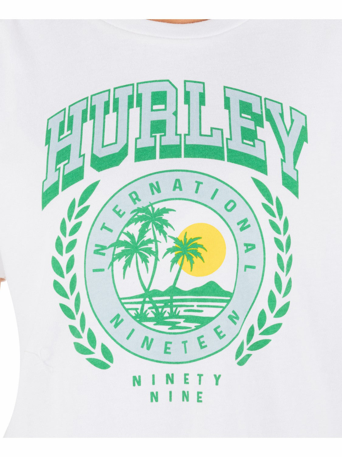 Academy Boxy Crop Tee | Hurley - White