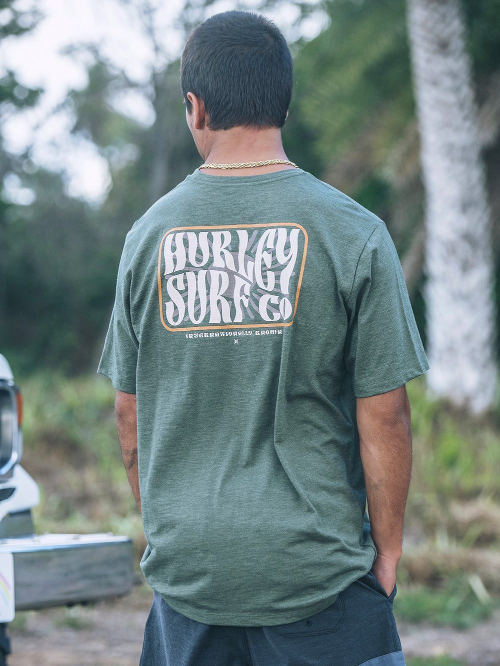 Skyline Slub Short Sleeve | Hurley - Charcoal Fern