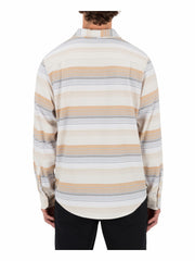 Portland Stripe Stretch Flannel Long Sleeve | Hurley - White