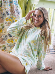 Safari Floral Boxy Crew | Hurley - Spray