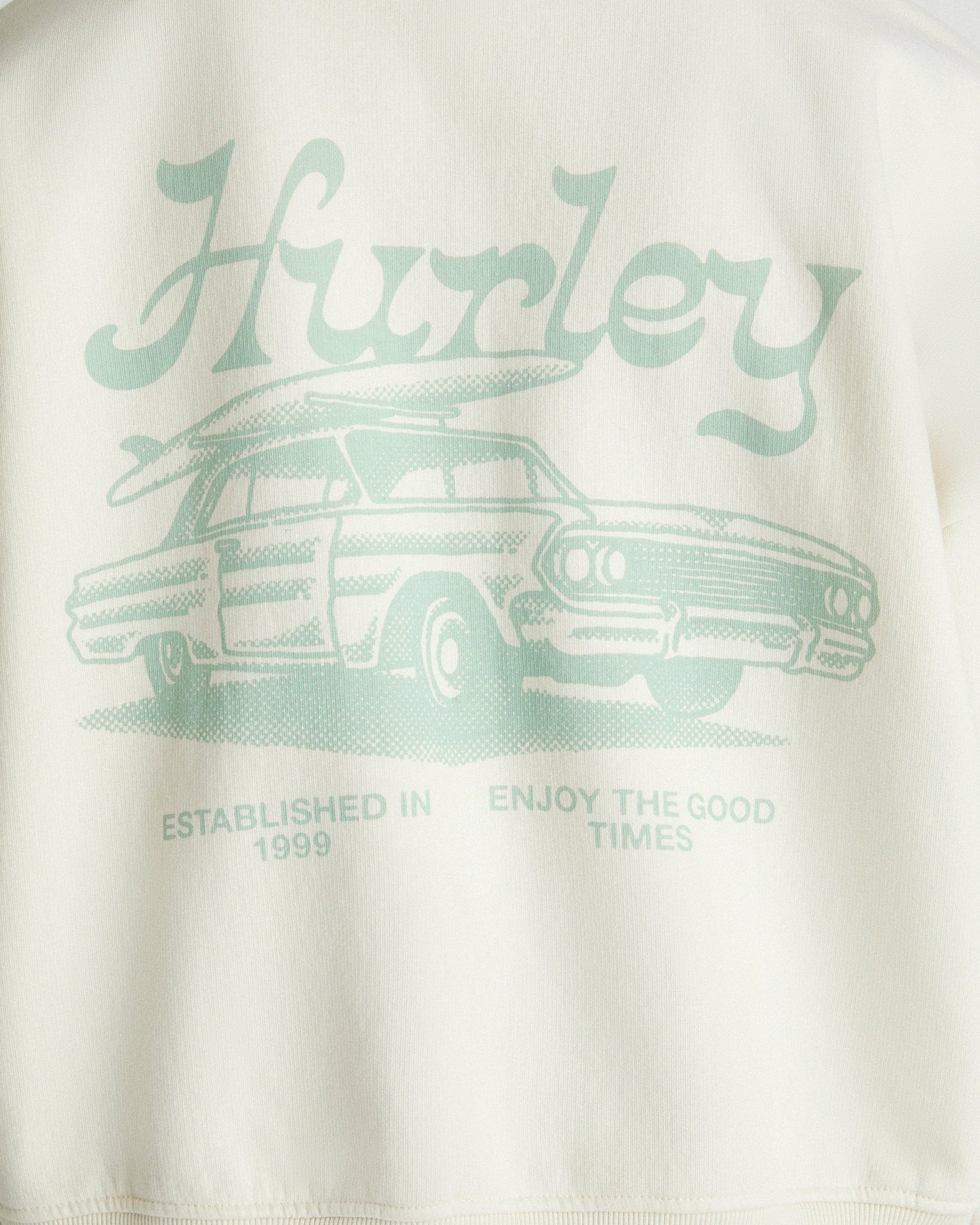 Enjoy The Good Crop Zip Hoodie | Hurley - Off White