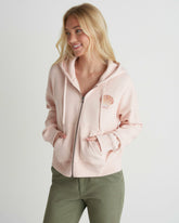 Shell Yeah Crop Zip Hoodie | Hurley - Seashell Pink