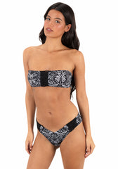 Ikat Palm Bandeau | Hurley - Black / Coconut