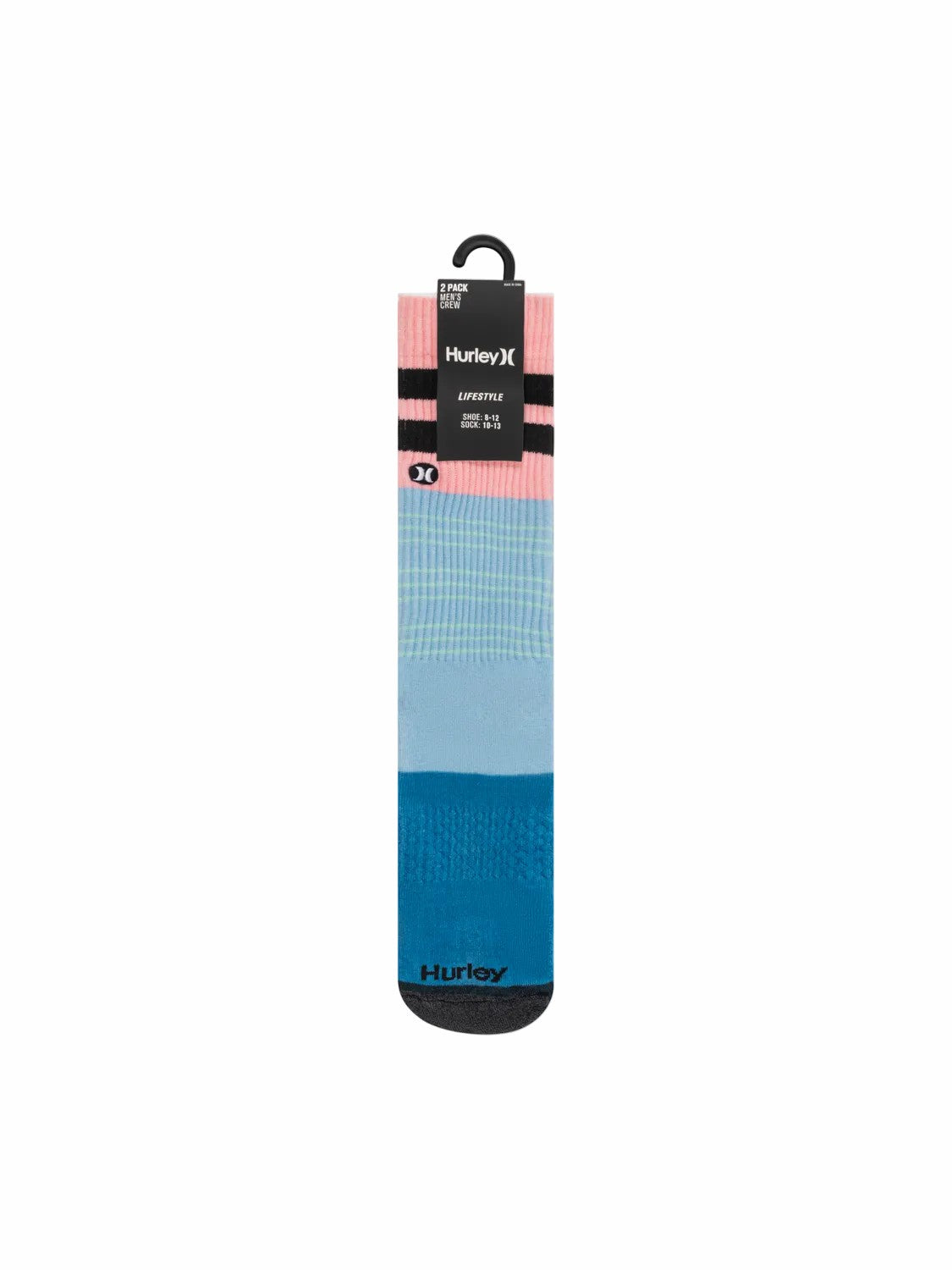 Extended Terry Crew Socks (2 Pack) | Hurley - Blue