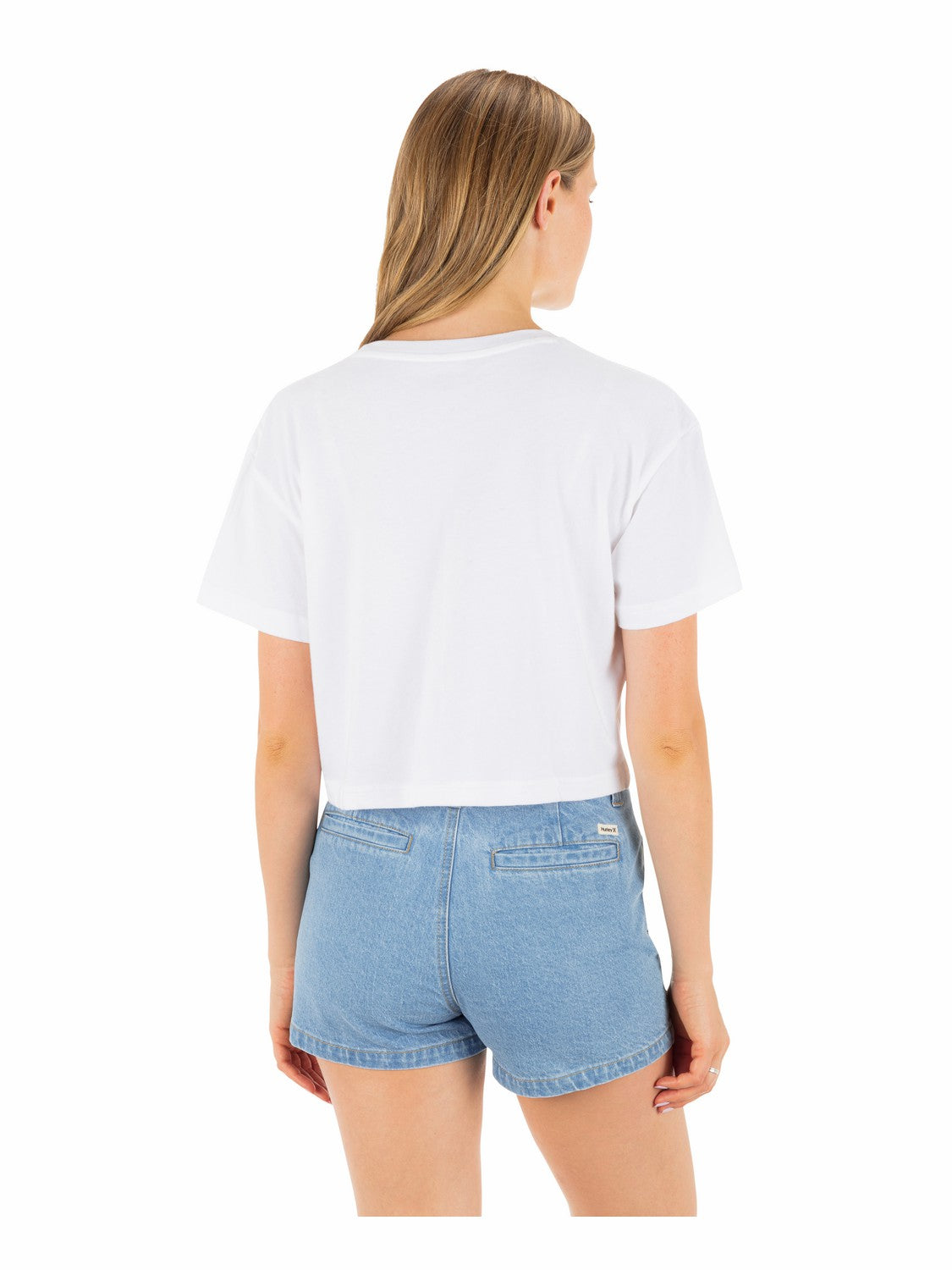 Academy Boxy Crop Tee | Hurley - White