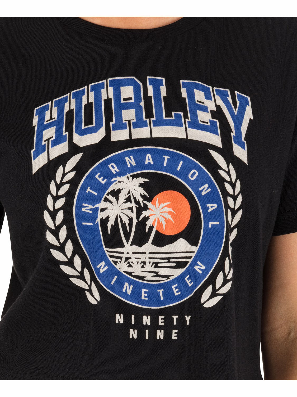 Academy Boxy Crop Tee | Hurley - Black