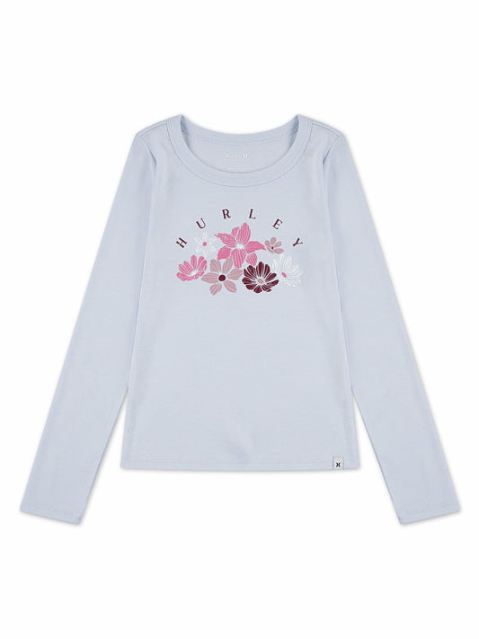 Girls' Floral Tee | Hurley - Moonstone Blue
