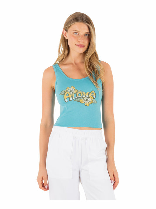 Aloha Scoop Crop Tank | Hurley - Maui Blue