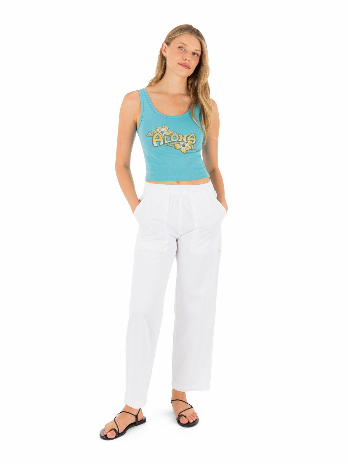 Aloha Scoop Crop Tank | Hurley - Maui Blue