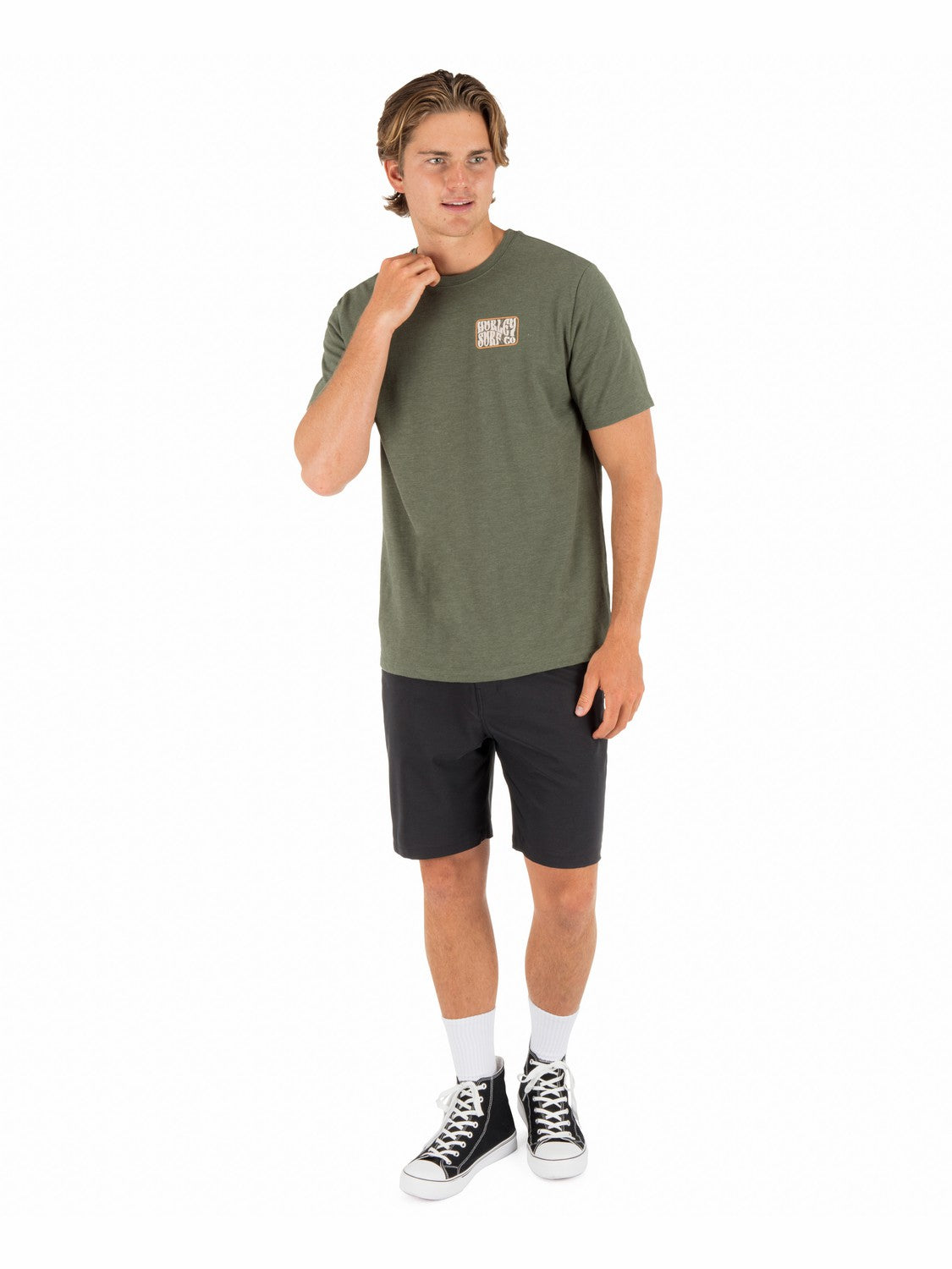 Skyline Slub Short Sleeve | Hurley - Charcoal Fern