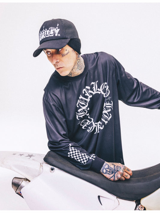 Hurley x Travis Barker Check Out Long Sleeve Jersey | Hurley - BLACK