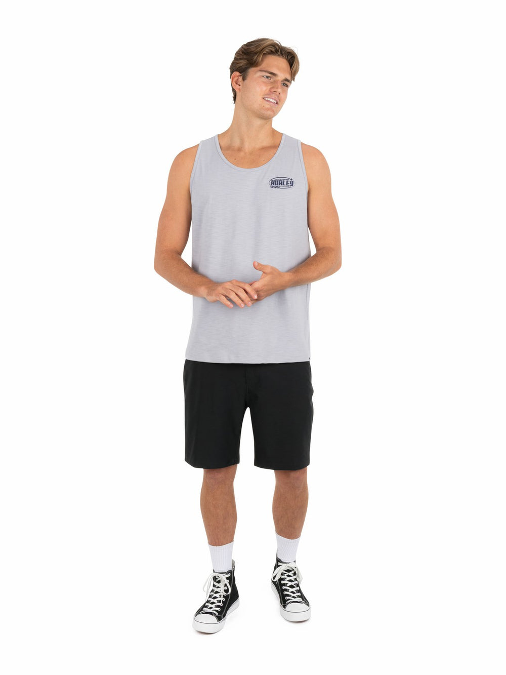 Speed Stars Slub Tank | Hurley - Light Asteroid
