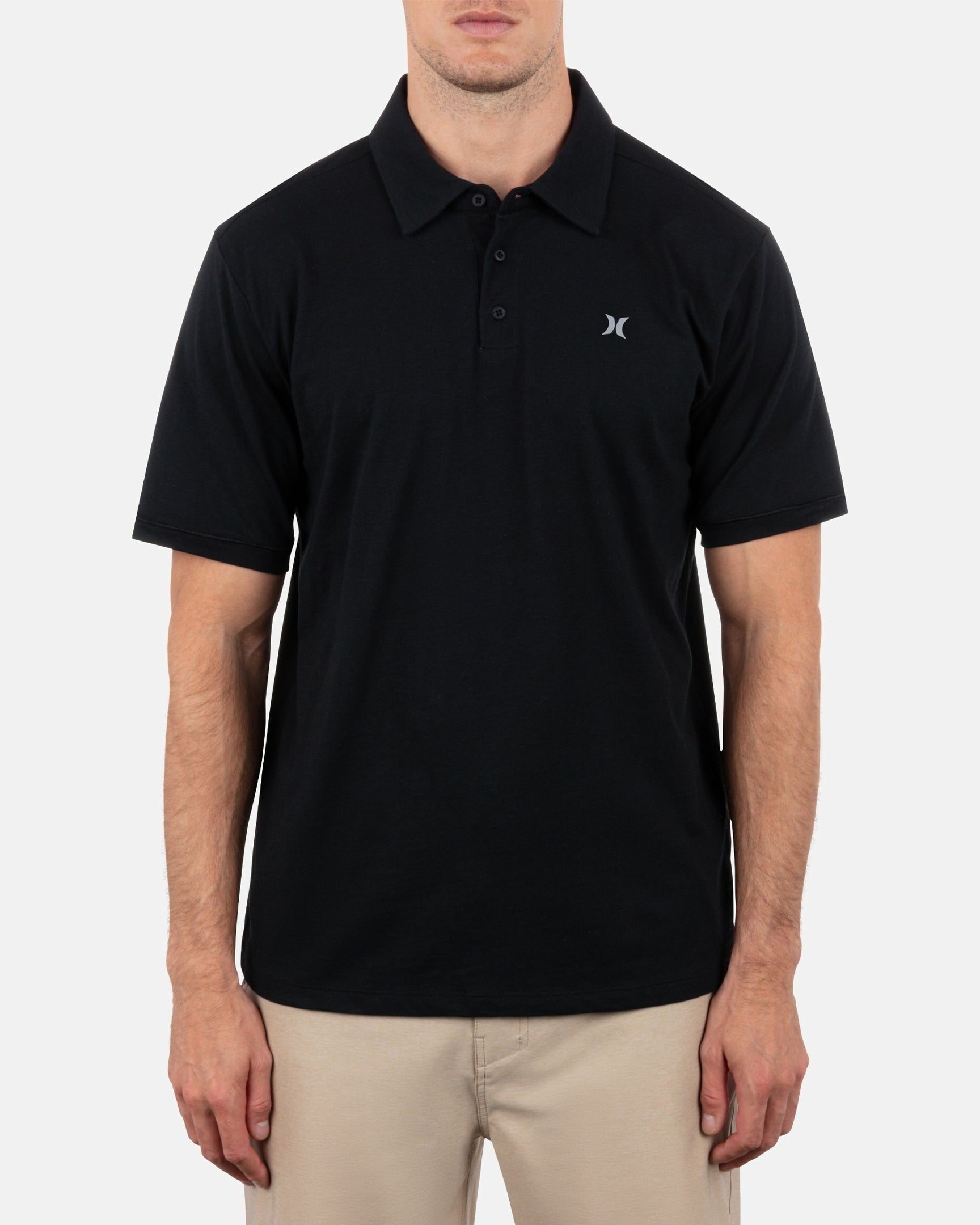 Icon Slub Polo Short Sleeve | Hurley - Black