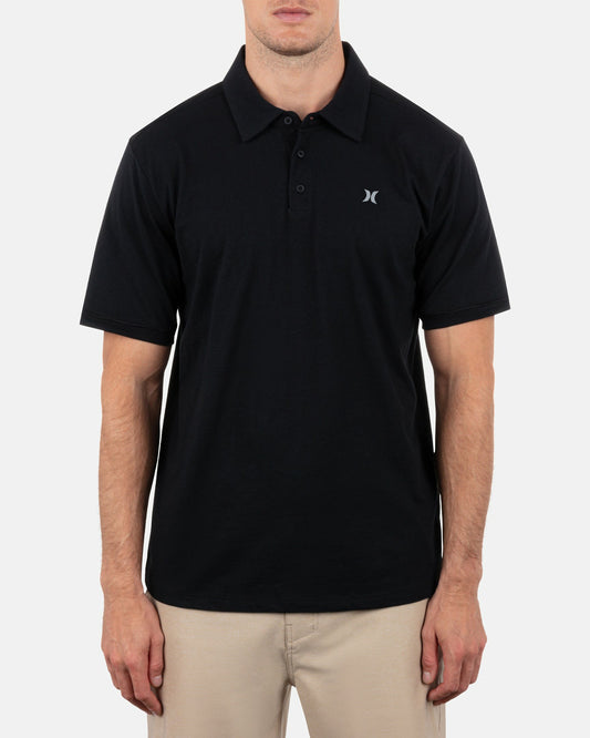 Icon Slub Polo Short Sleeve | Hurley - Black