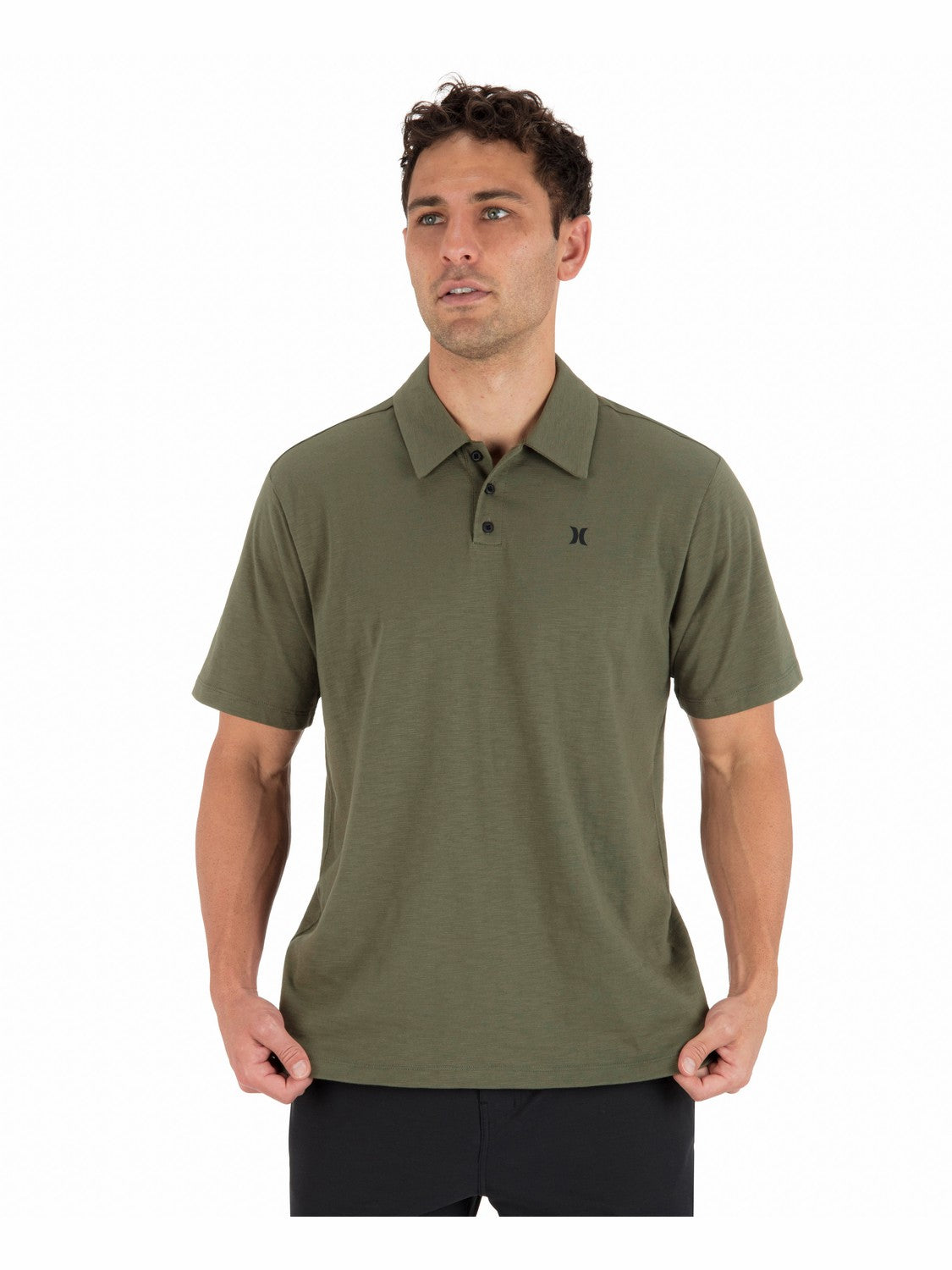 Icon Slub Polo Short Sleeve | Hurley - Olive