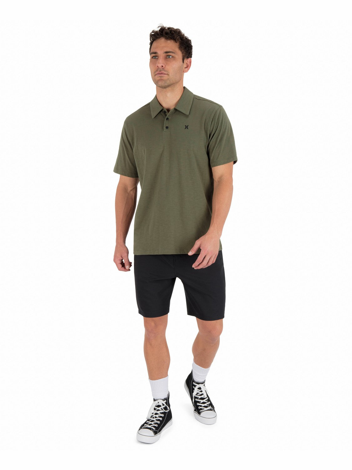 Icon Slub Polo Short Sleeve | Hurley - Olive