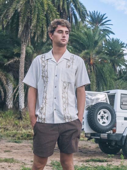 Sano Camp Embroidered Short Sleeve | Hurley - Bone