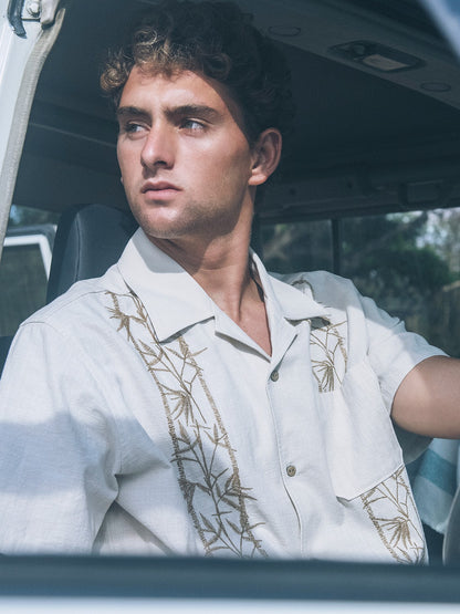 Sano Camp Embroidered Short Sleeve | Hurley - Bone