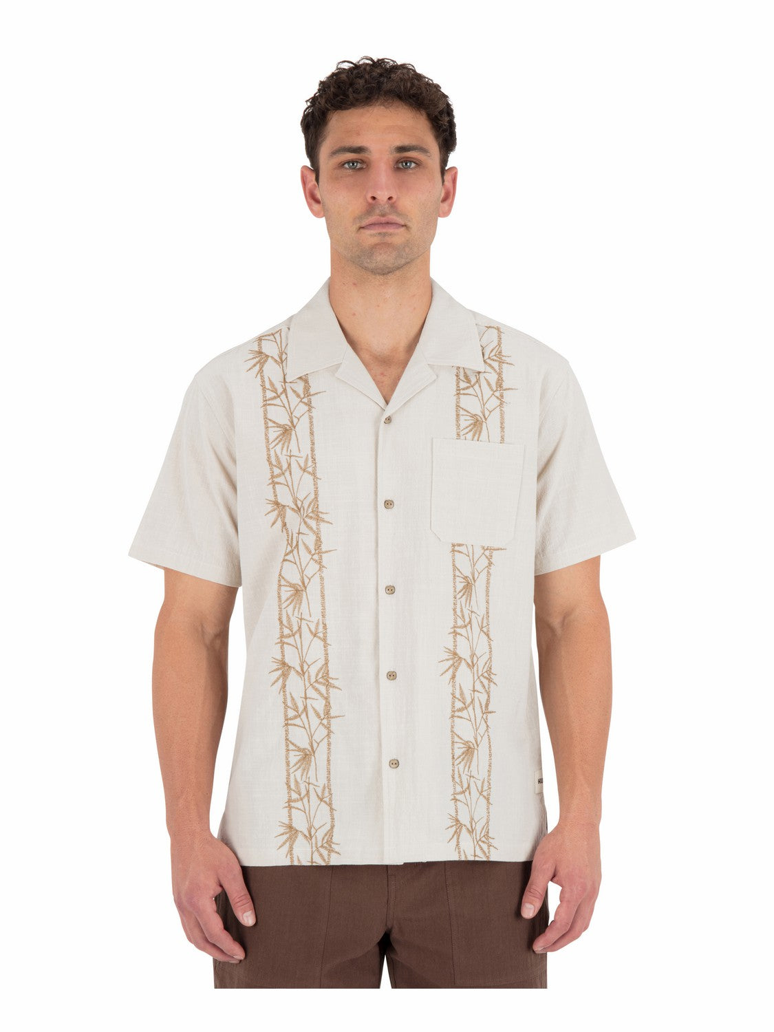 Sano Camp Embroidered Short Sleeve | Hurley - Bone