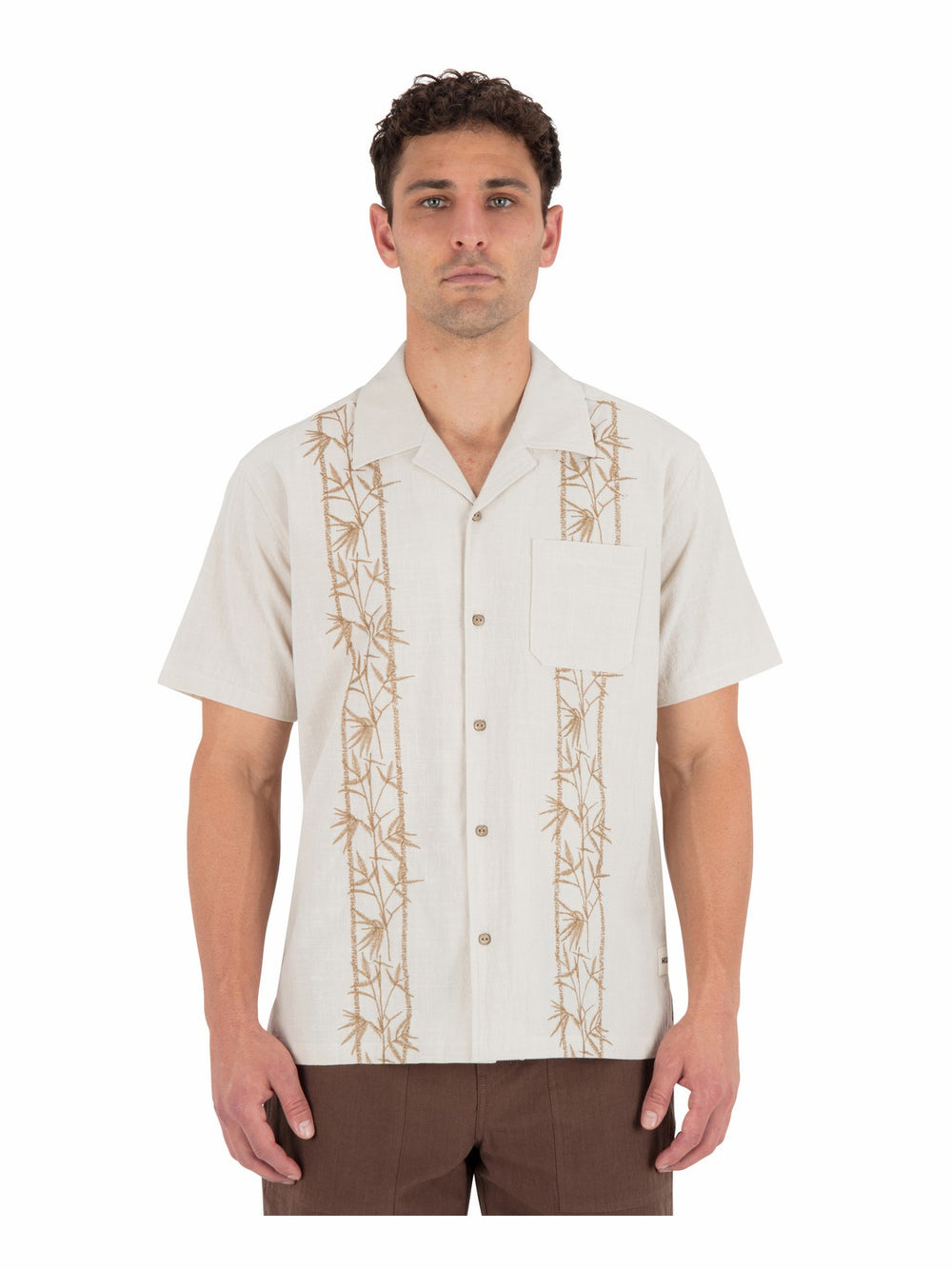 Sano Camp Embroidered Short Sleeve | Hurley - Bone