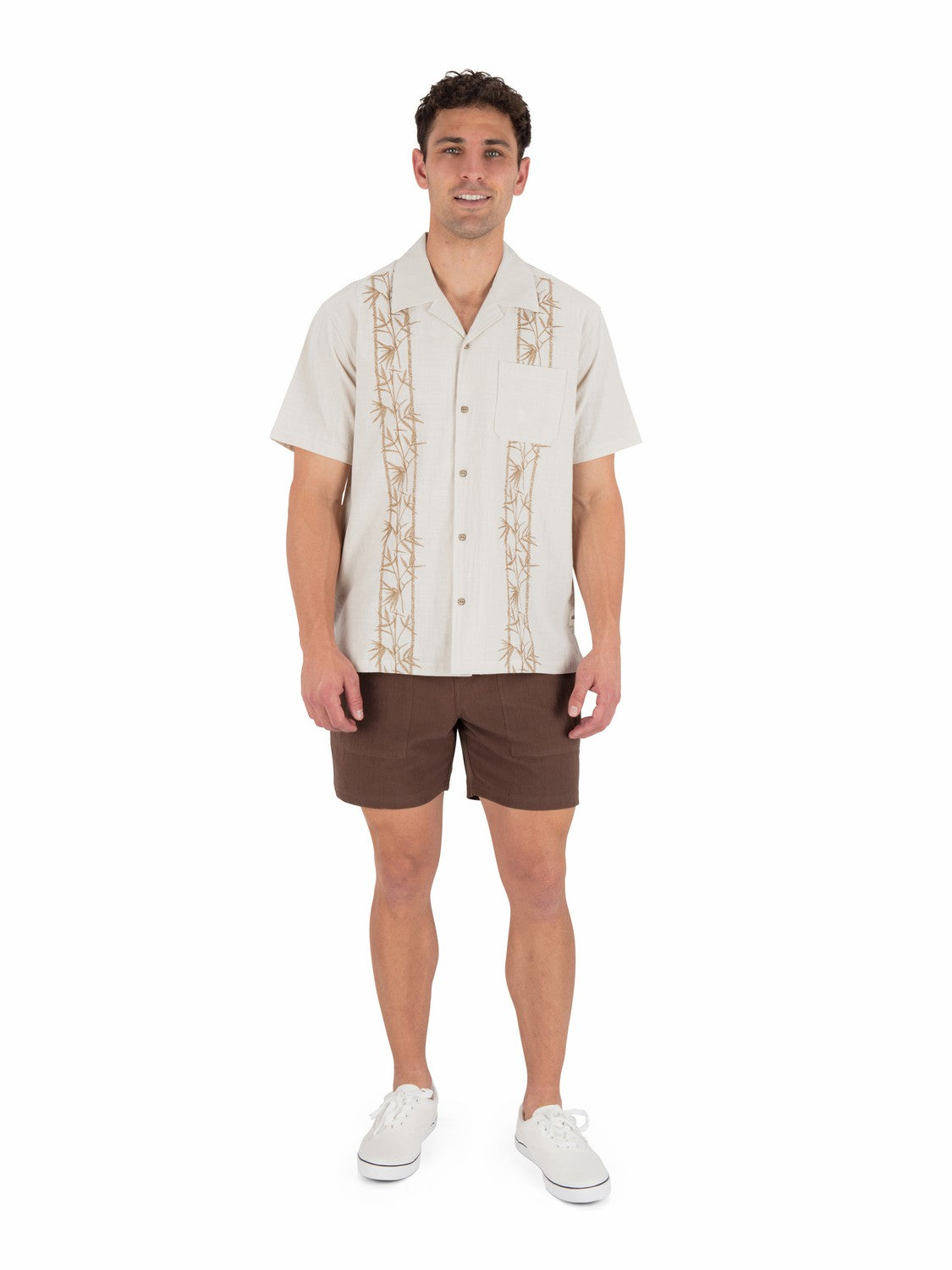 Sano Camp Embroidered Short Sleeve | Hurley - Bone