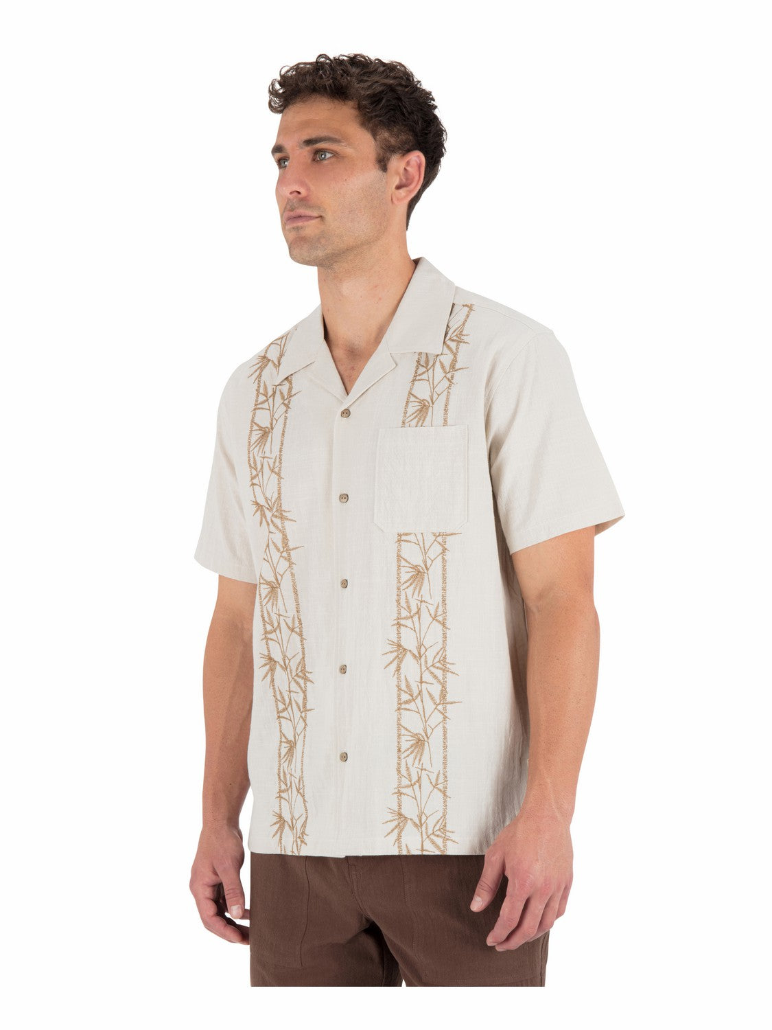 Sano Camp Embroidered Short Sleeve | Hurley - Bone