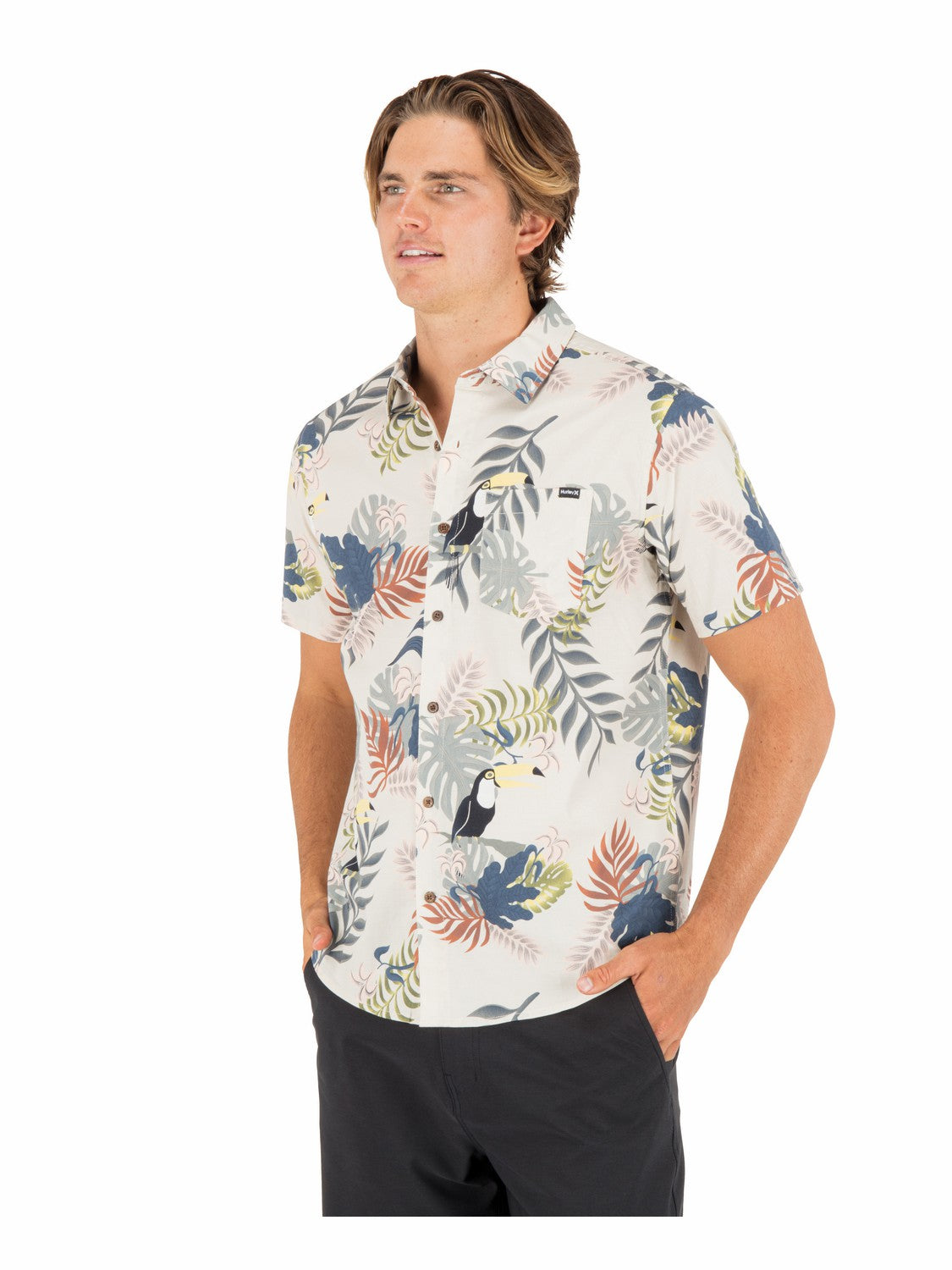 Lido Stretch Short Sleeve | Hurley - Bone