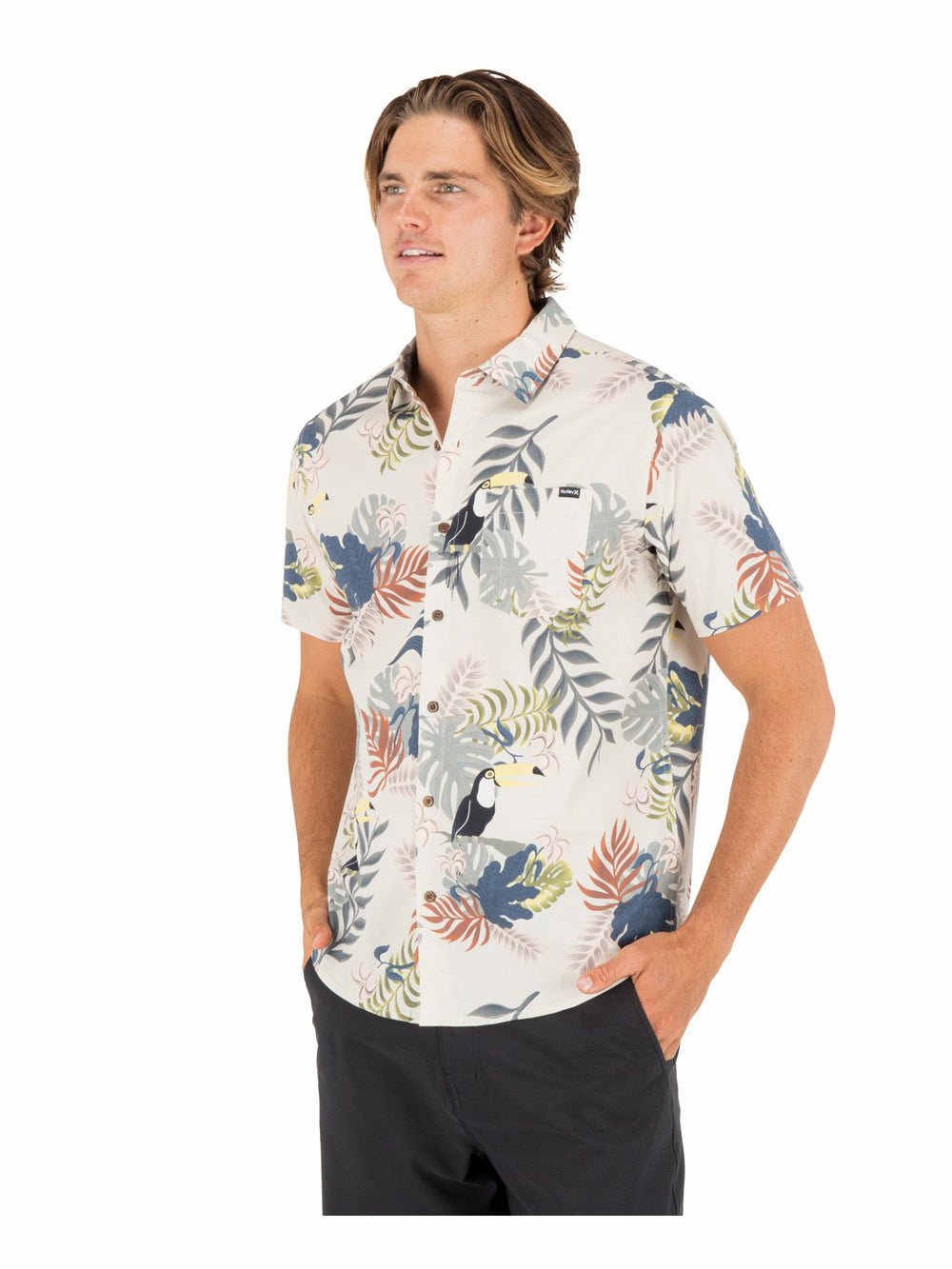 Lido Stretch Short Sleeve | Hurley - Bone