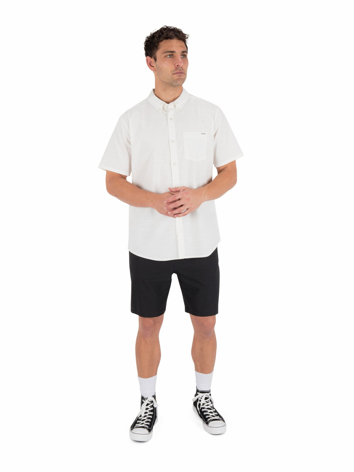 Icon Stretch Short Sleeve | Hurley - White