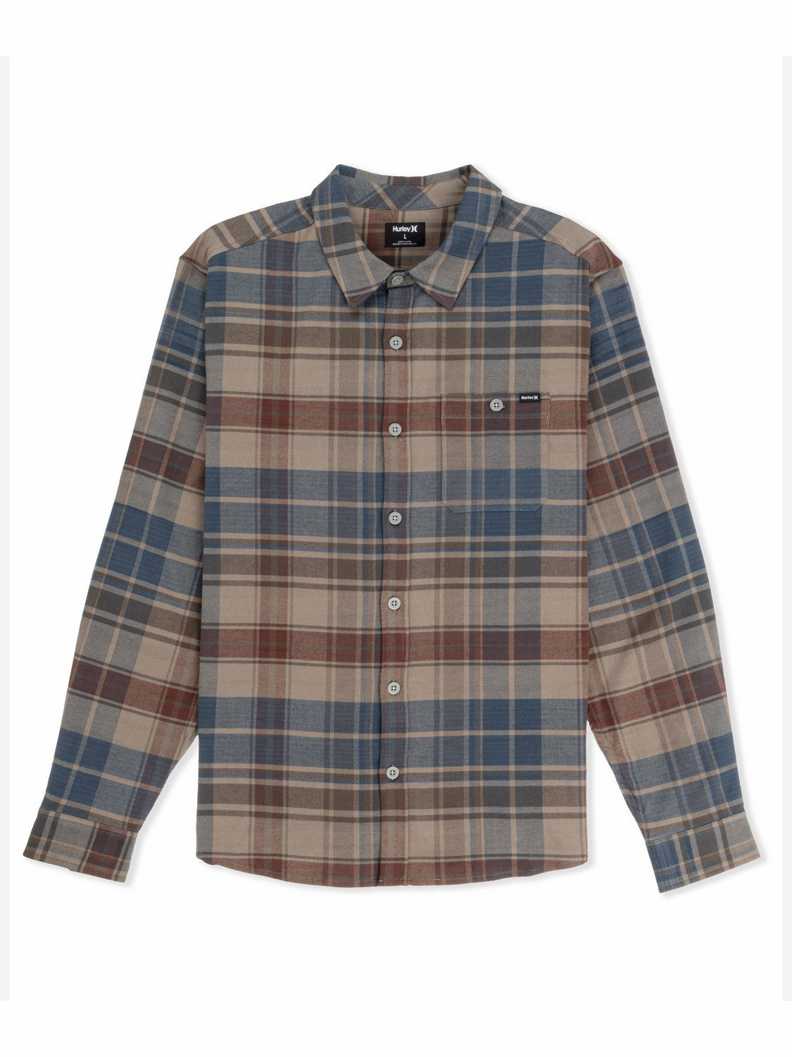 Portland Stretch Flannel Long Sleeve | Hurley - Army
