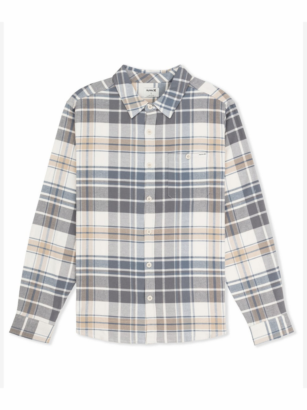 Portland Stretch Flannel Long Sleeve | Hurley - Bone
