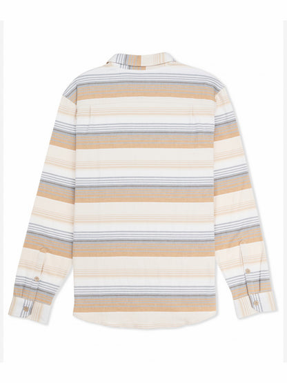 Portland Stripe Stretch Flannel Long Sleeve | Hurley - White