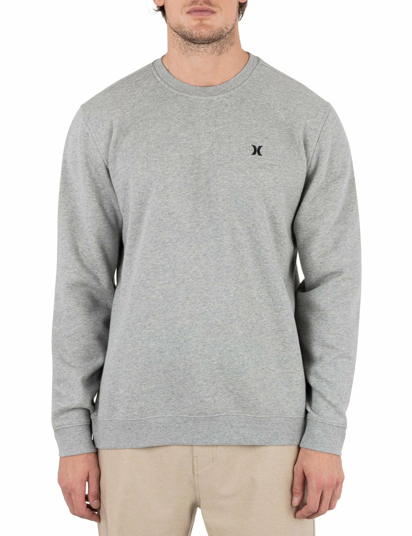 Icon Long Sleeve Crew | Hurley - GREY HEATHER