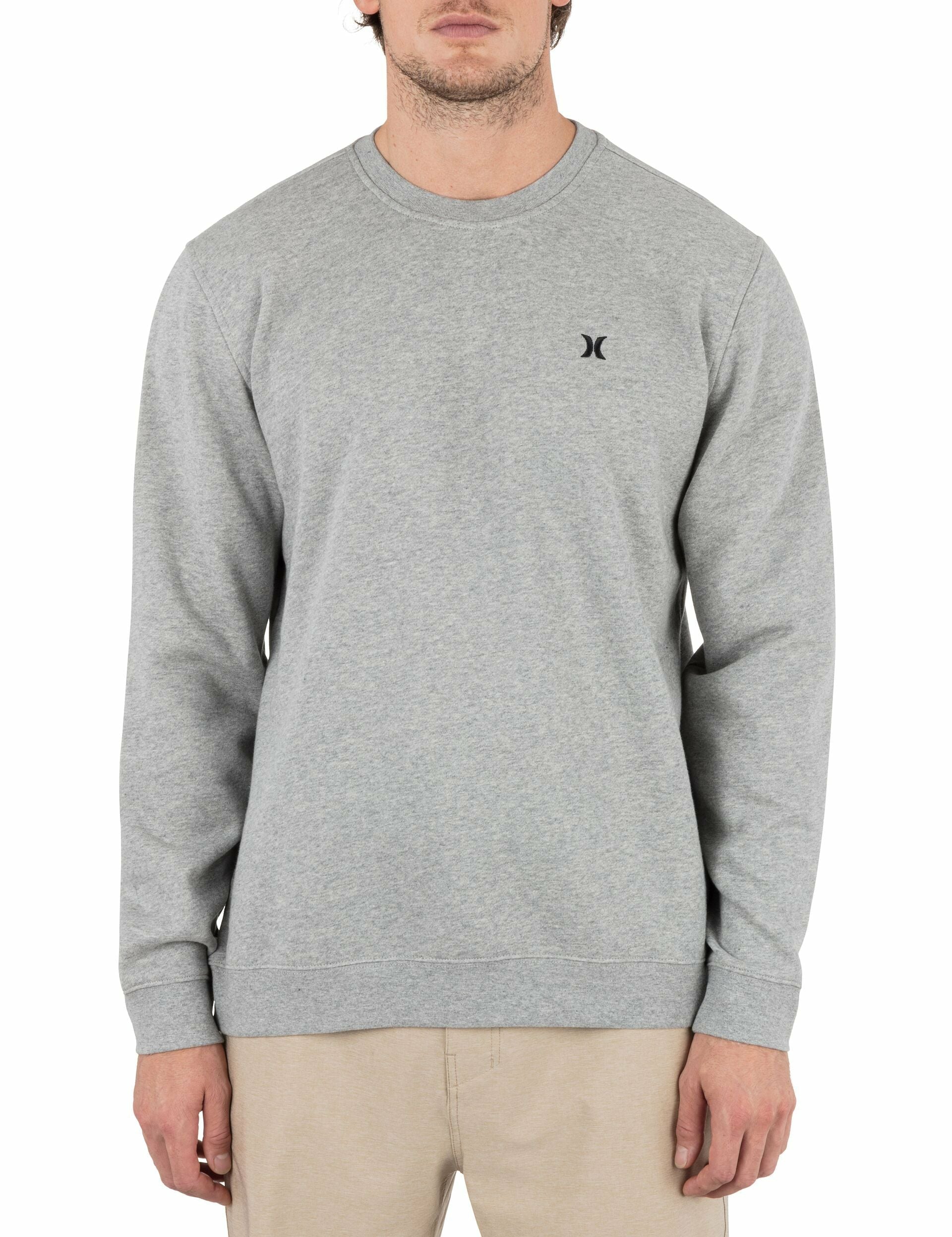 Icon Long Sleeve Crew | Hurley - GREY HEATHER
