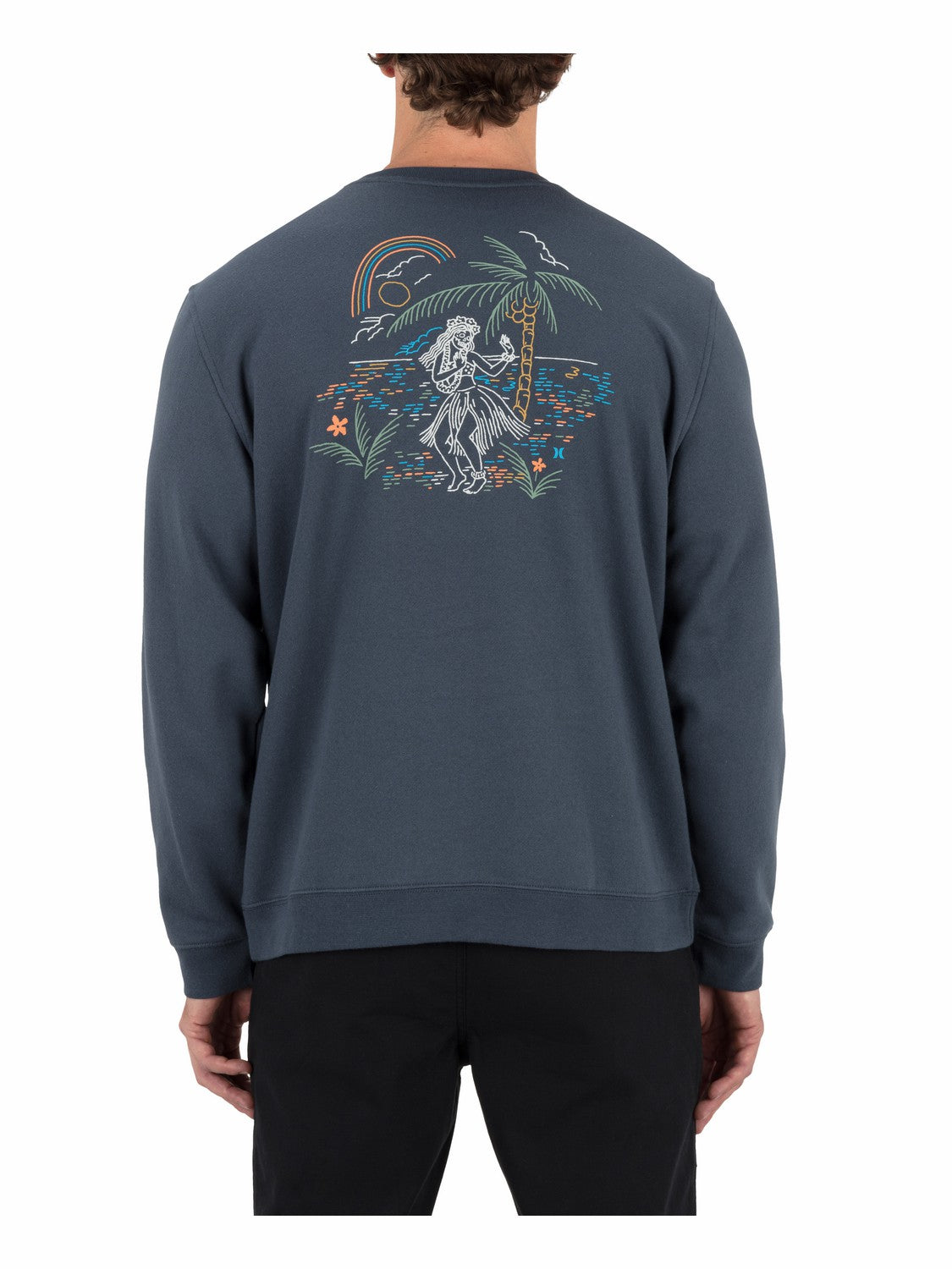 Hula In Paradise Crewneck Sweatshirt | Hurley - Iron Ore