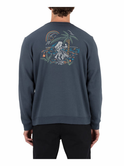 Hula In Paradise Crewneck Sweatshirt | Hurley - Iron Ore