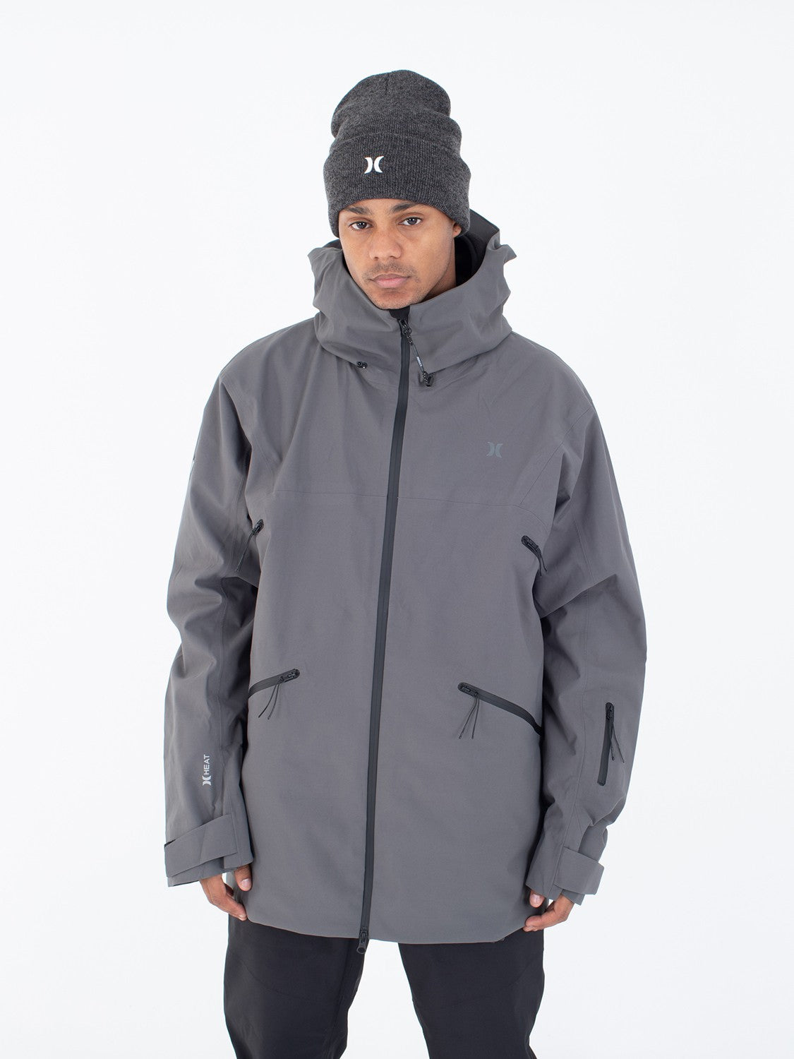 Cream Snow Jacket | Hurley - Dark Stone Grey