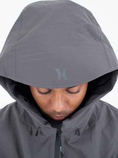 Cream Snow Jacket | Hurley - Dark Stone Grey