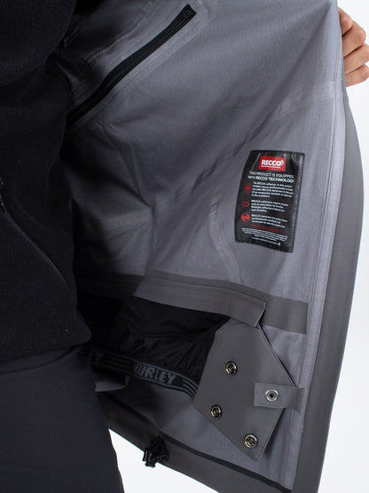 Cream Snow Jacket | Hurley - Dark Stone Grey