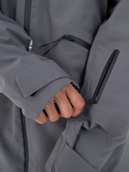 Cream Snow Jacket | Hurley - Dark Stone Grey