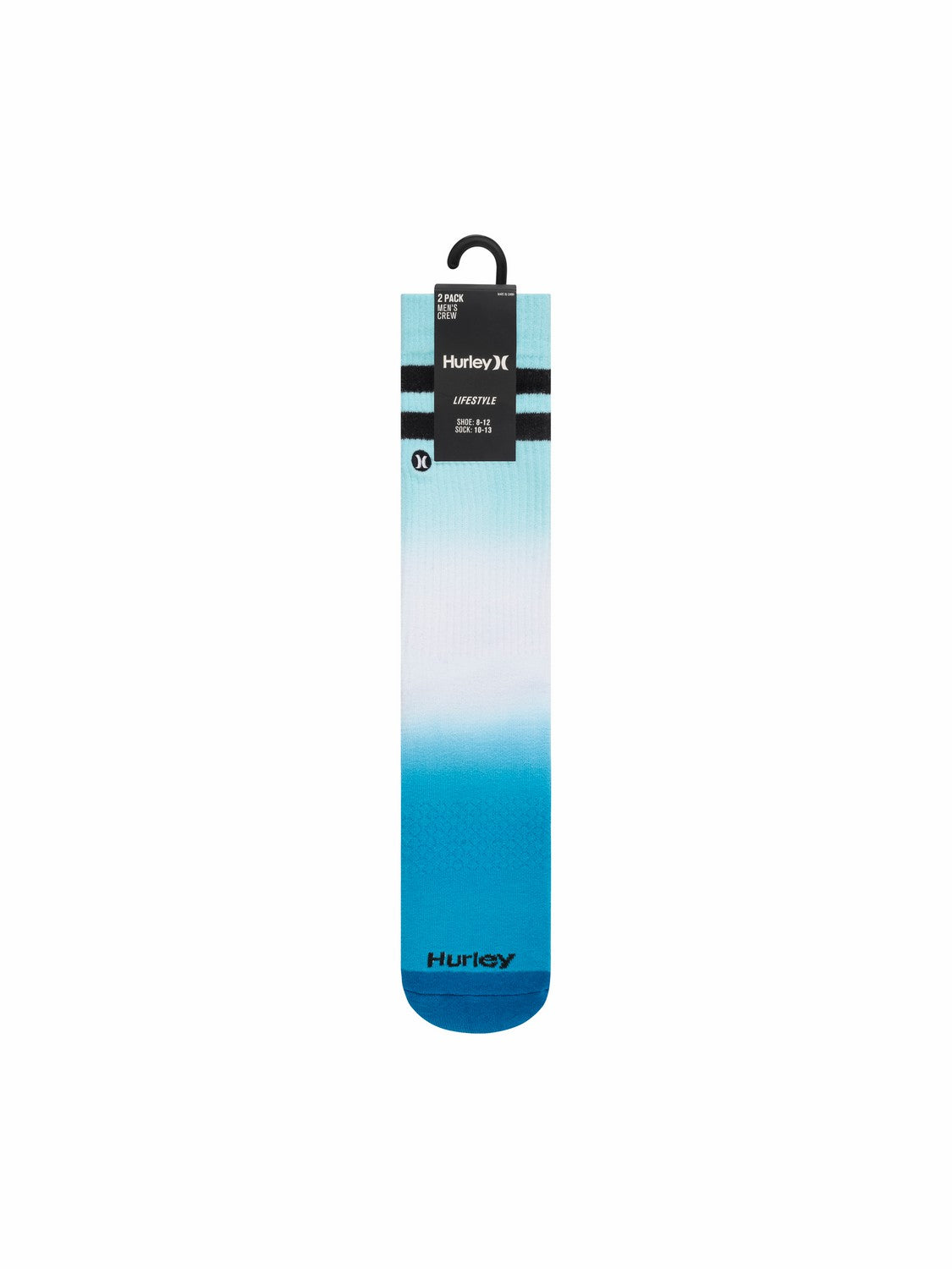 Extended Terry Crew Socks (2 Pack) | Hurley - Blue