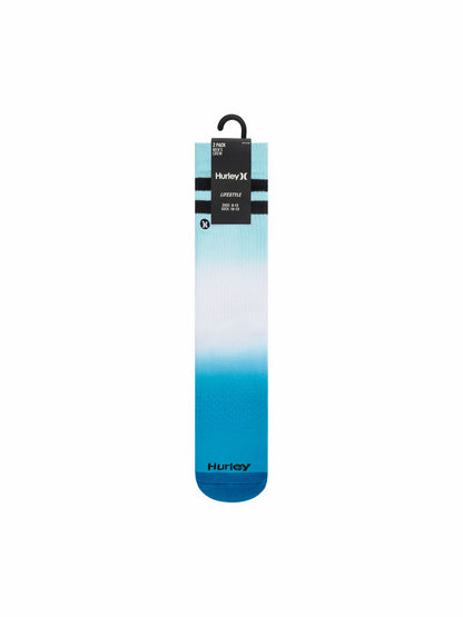 Extended Terry Crew Socks (2 Pack) | Hurley - Blue