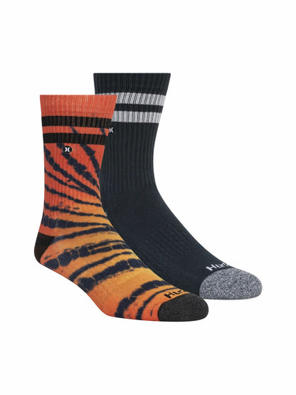 Extended Terry Crew Socks (2 Pack) | Hurley - Orange