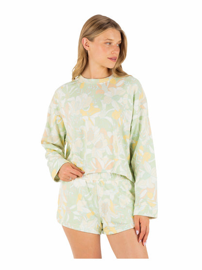 Safari Floral Boxy Crew | Hurley - Spray