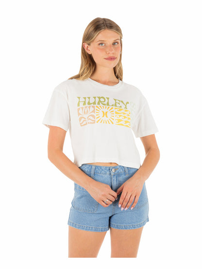 Surf Days Boxy Crop Tee | Hurley - Tofu