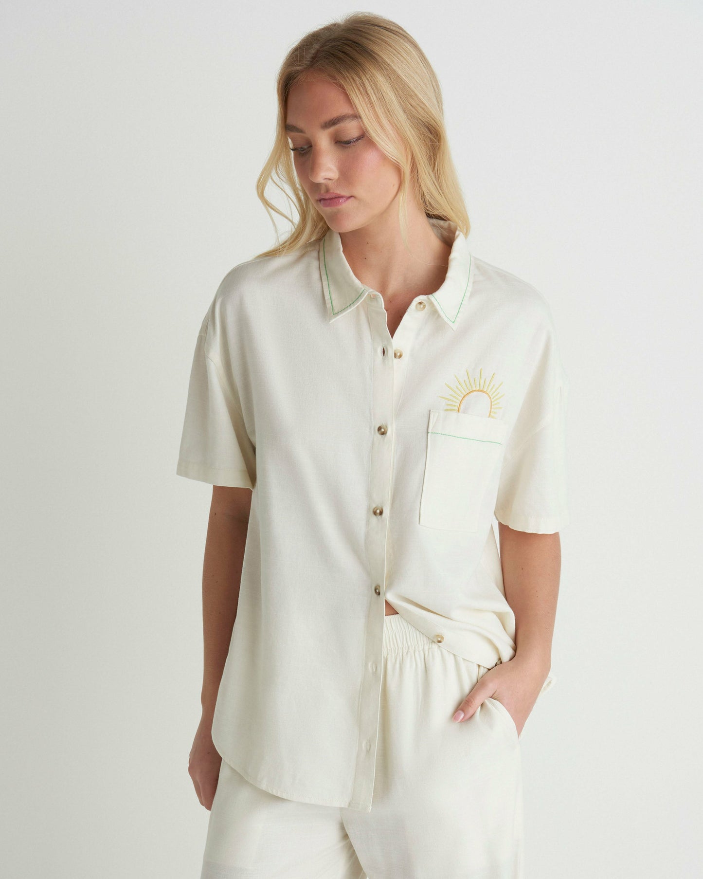 Goldie Boyfriend Short Sleeve | Hurley - Off White
