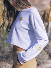 Eagles High Long Sleeve Crop Tee | Hurley - WHITE