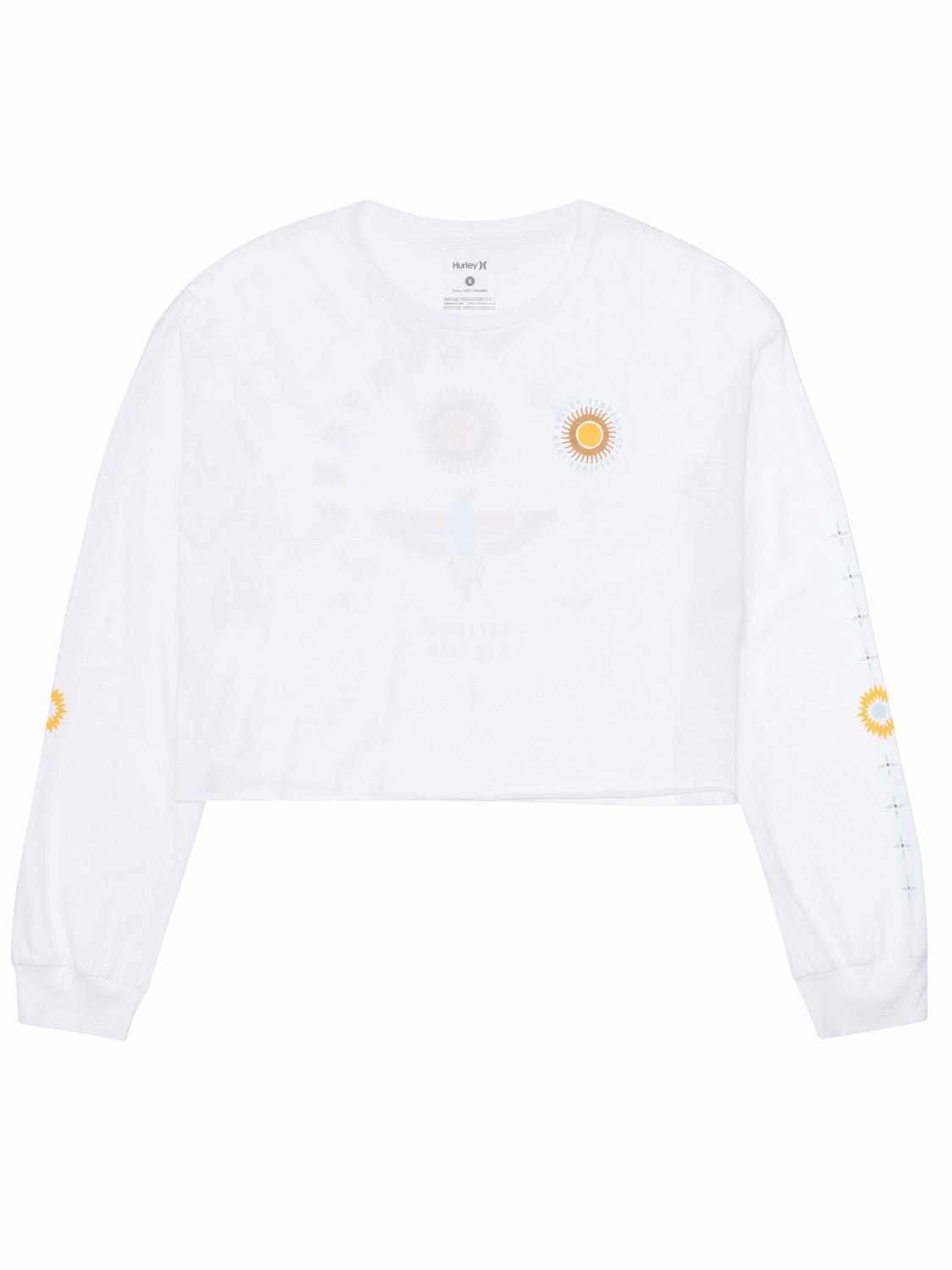 Eagles High Long Sleeve Crop Tee | Hurley - WHITE