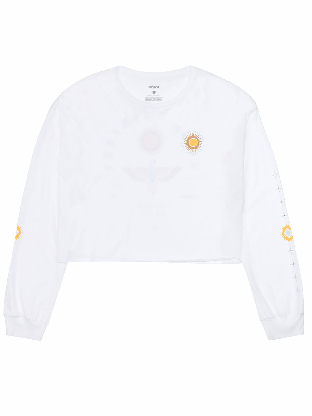 Eagles High Long Sleeve Crop Tee | Hurley - WHITE