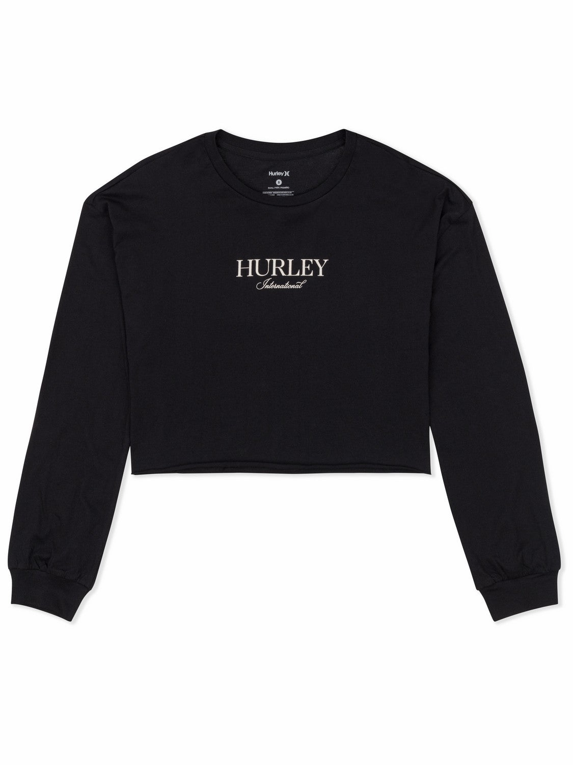 Floreal Long Sleeve Crop T-Shirt | Hurley - BLACK